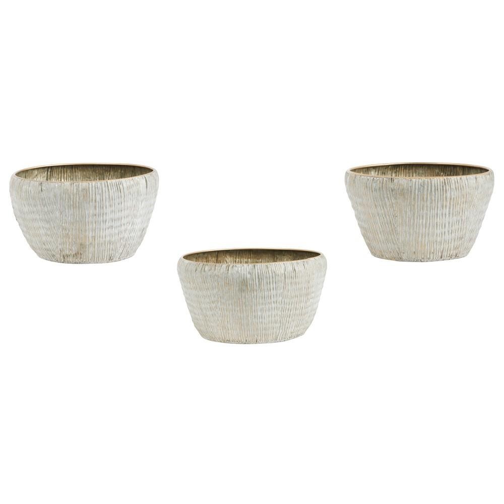 SET 3 CASPO METALLO 27X15.5CM